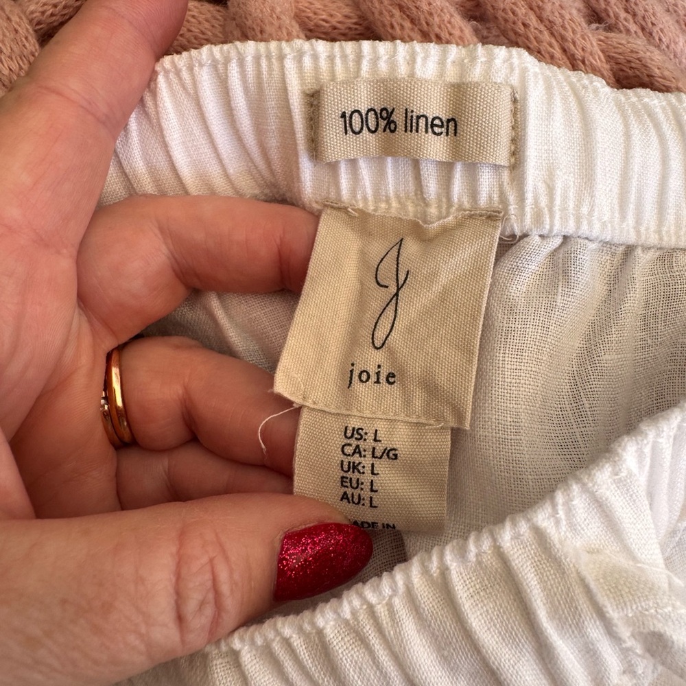 Size 12 white linen pants